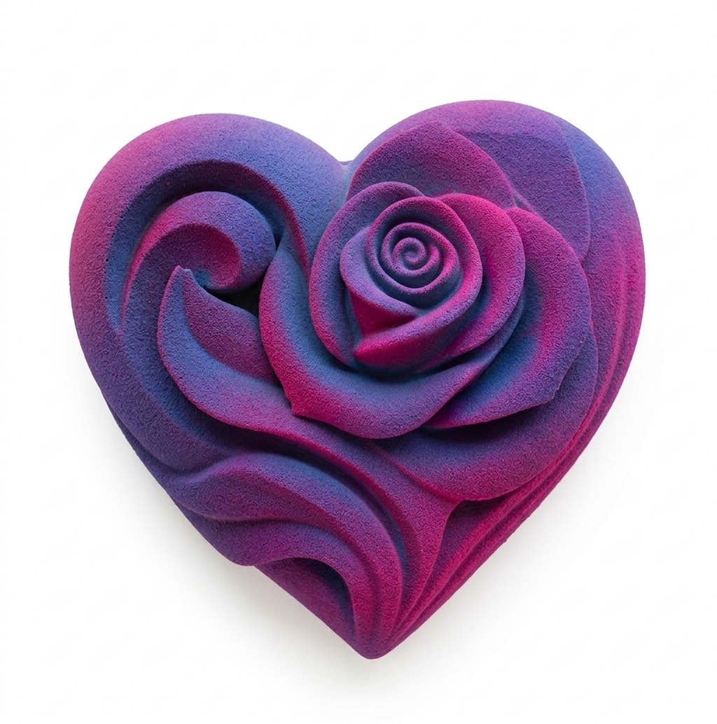Entremets Cœur Rose Sculpté