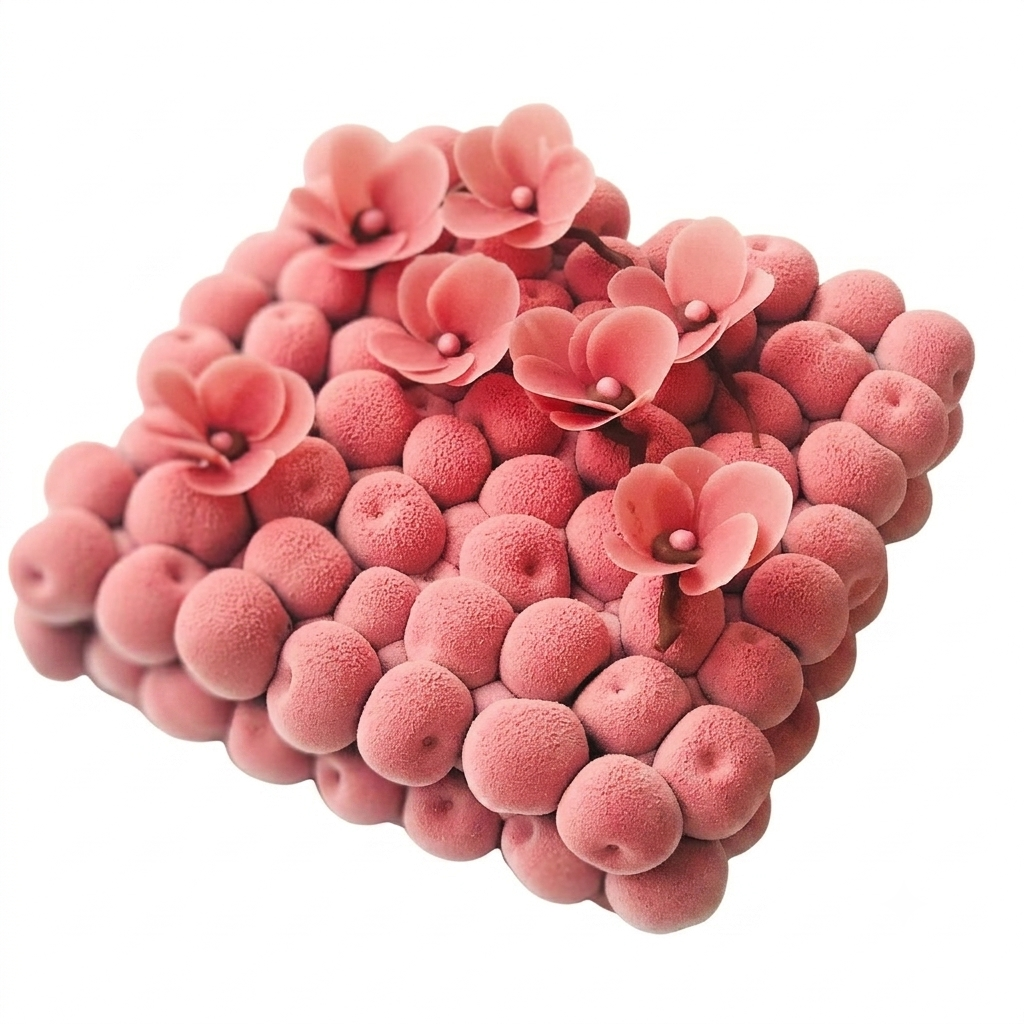 Entremets Carré Bulles Fleuri